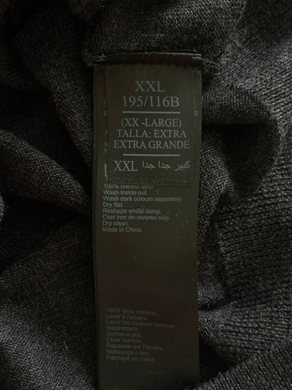 AllSaints Mode Merino Crew Neck Ramskull Sweater Gray XXL